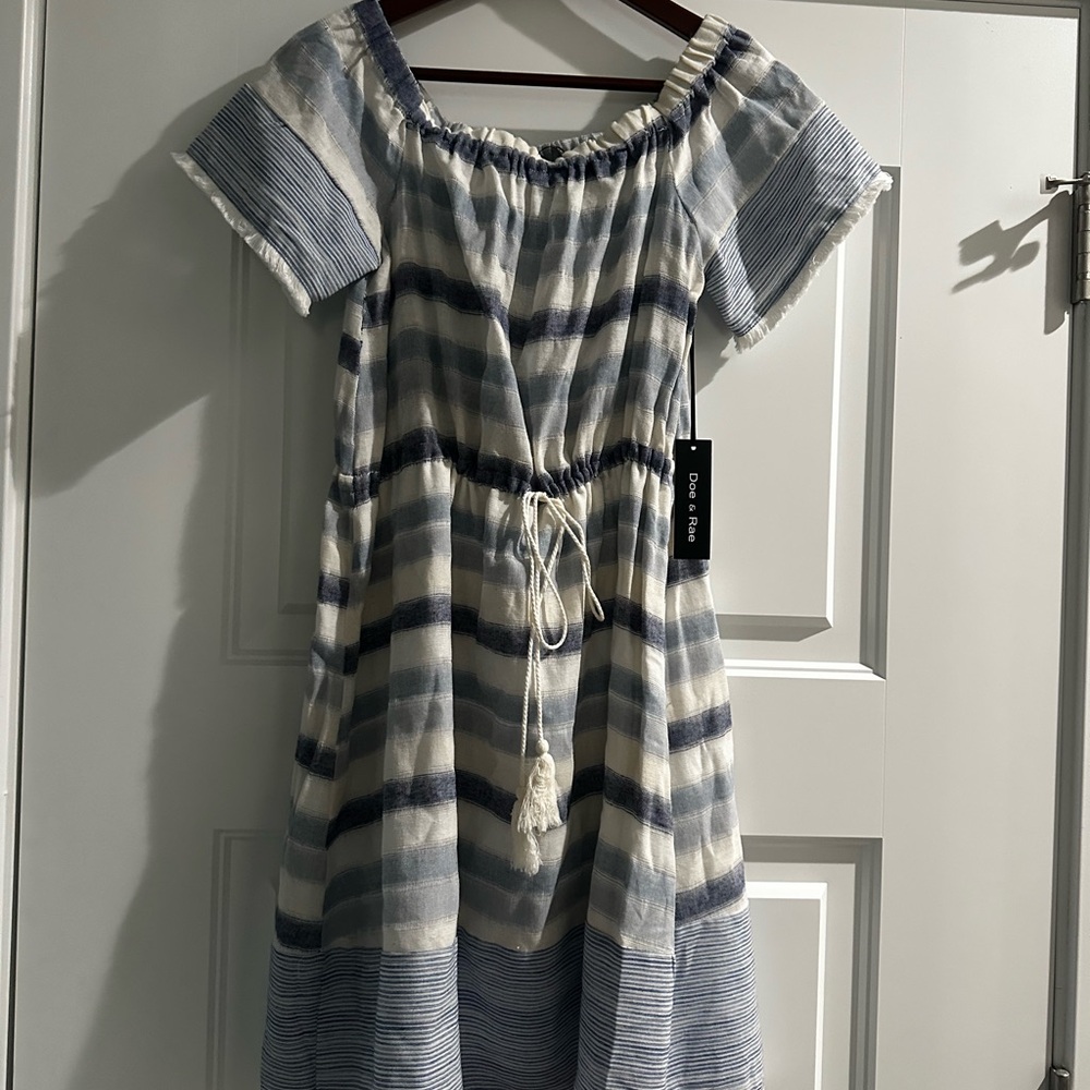 Striped Off-Shoulder Dress